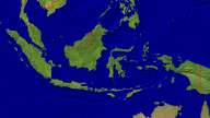 Indonesien Satellit + Grenzen 1920x1080